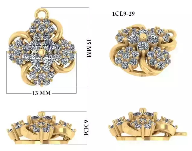 Women Pendant 3dm render detail