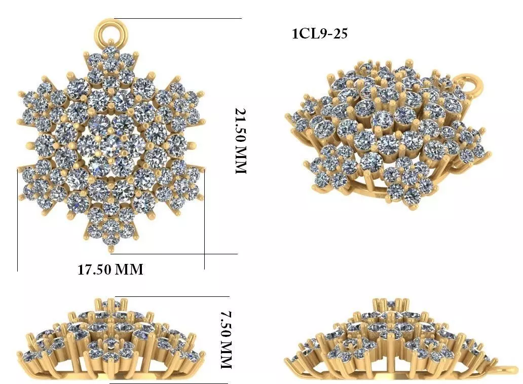 Women Pendant 3dm render detail 3D print model_0