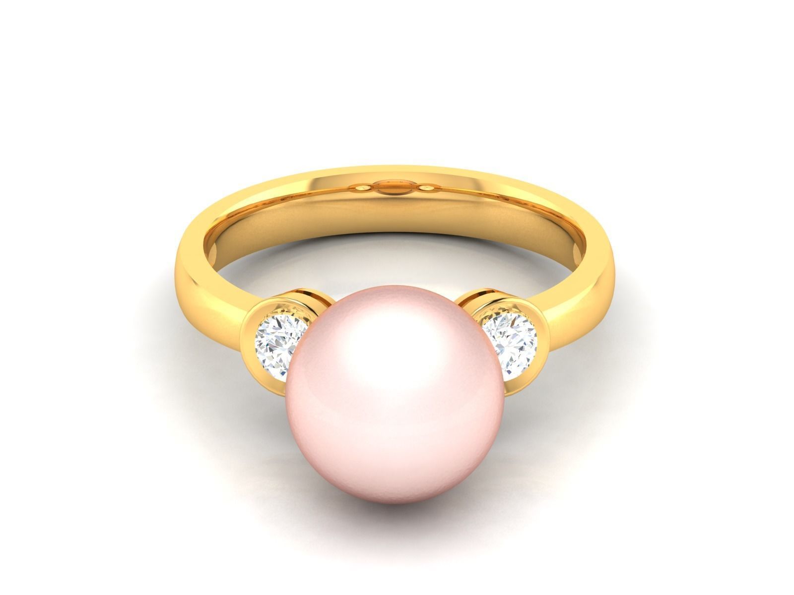 Solitaire Engagement Wedding Opal Stone  Ring 3D print model_8
