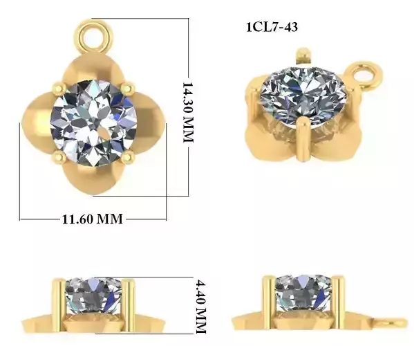 Women Pendant 3dm render detail