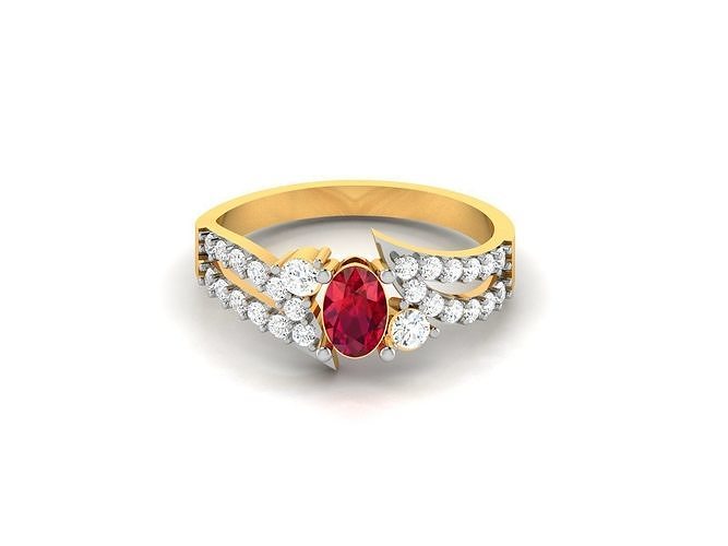 Solitaire Engagement Wedding Ring 3D print model