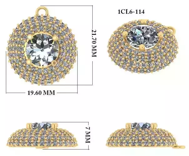 Women Pendant 3dm render detail