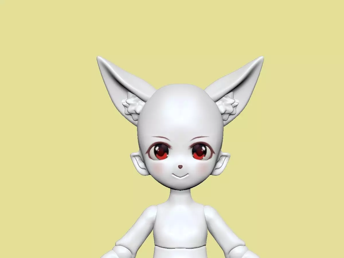 Inari Bjd series Addition Head with cap STL file for 3D print 3D print model