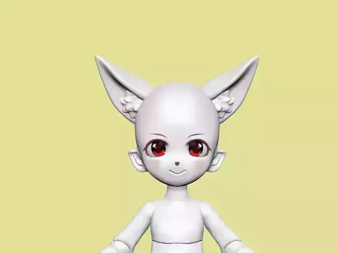 Inari Bjd series Addition Head with cap  STL file for 3D print