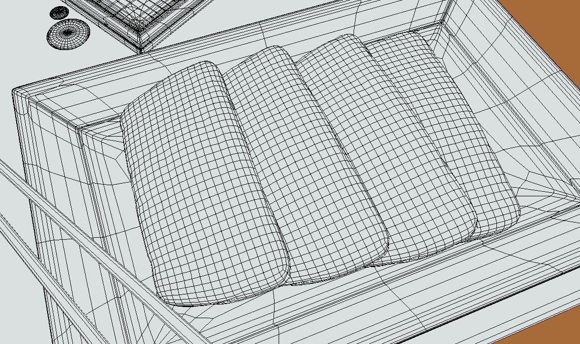 Sashimi Set sushi on plate with chopsticks 3D model_13