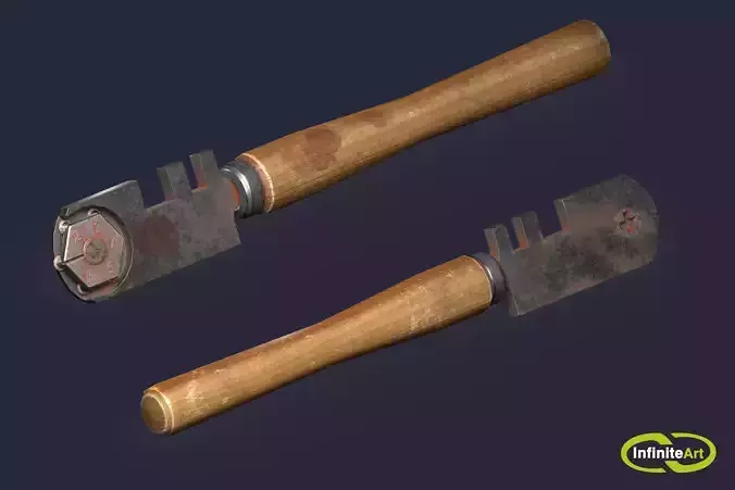 Glass cuter Low-poly 3D model