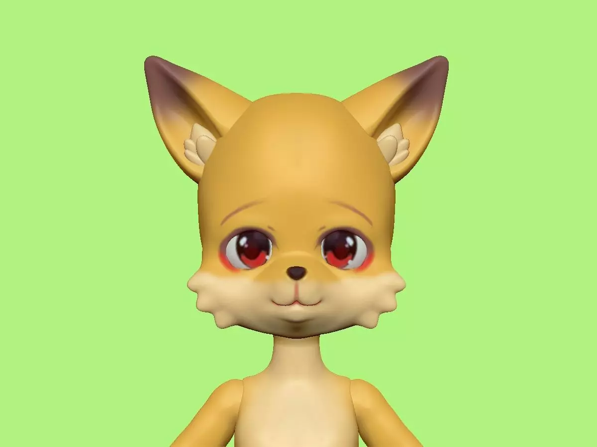 Addition Head Kon chan for Inari Bjd series 3D print model