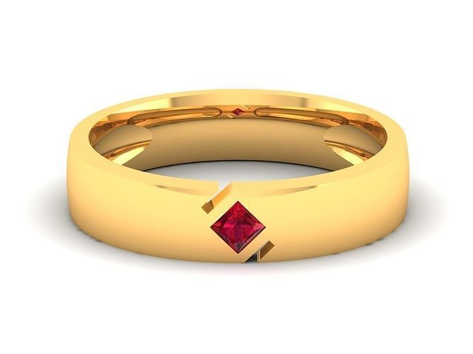 Solitaire Engagement Women Ring 3D print model
