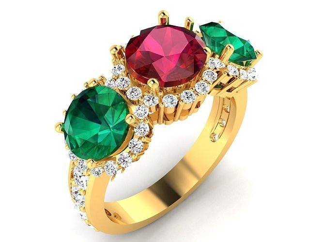 Solitaire Engagement Women Ring 3D print model