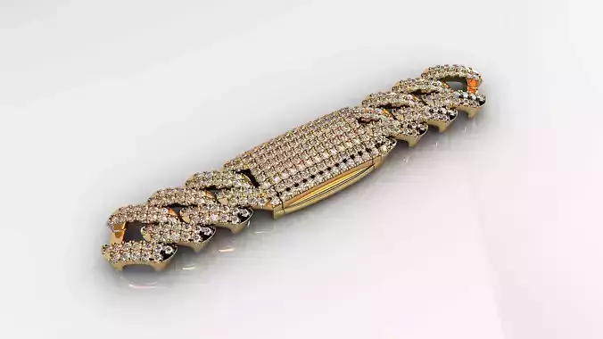 Diamond Cuban Link Bracelet 2  3D print model