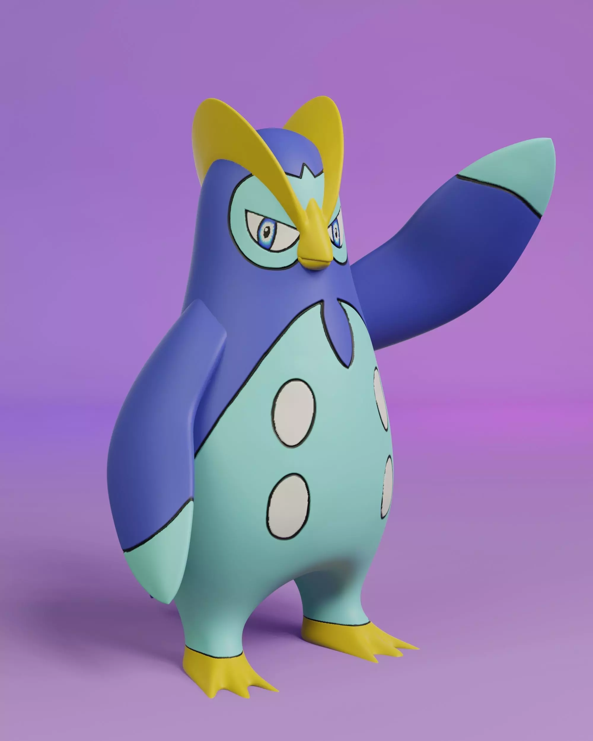 pokemon prinplup 3D print model_0