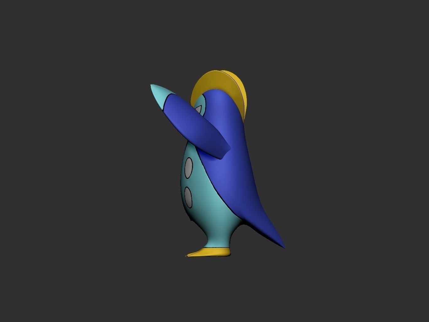 pokemon prinplup 3D print model_7