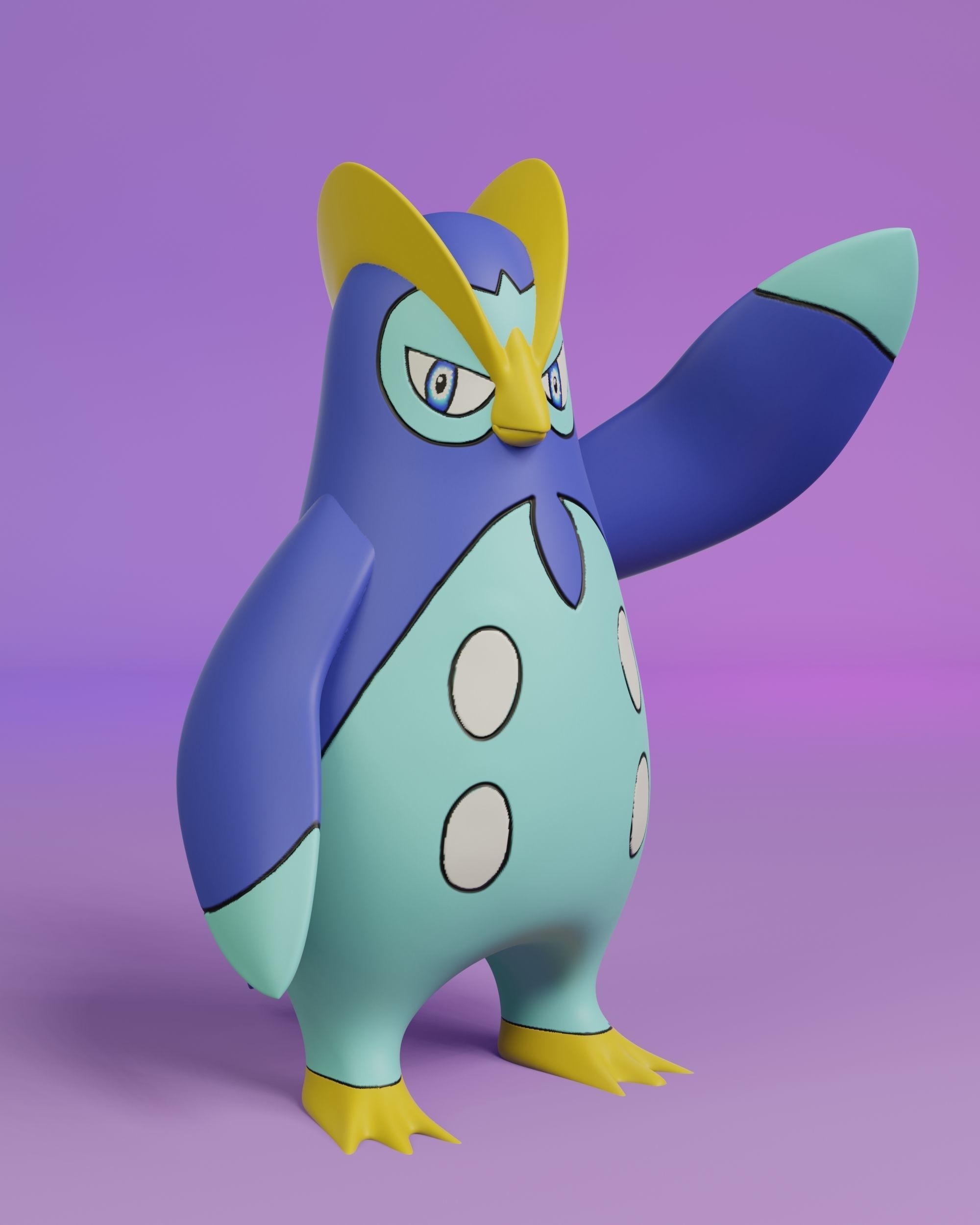 pokemon piplup evolution pack 3D print model_6