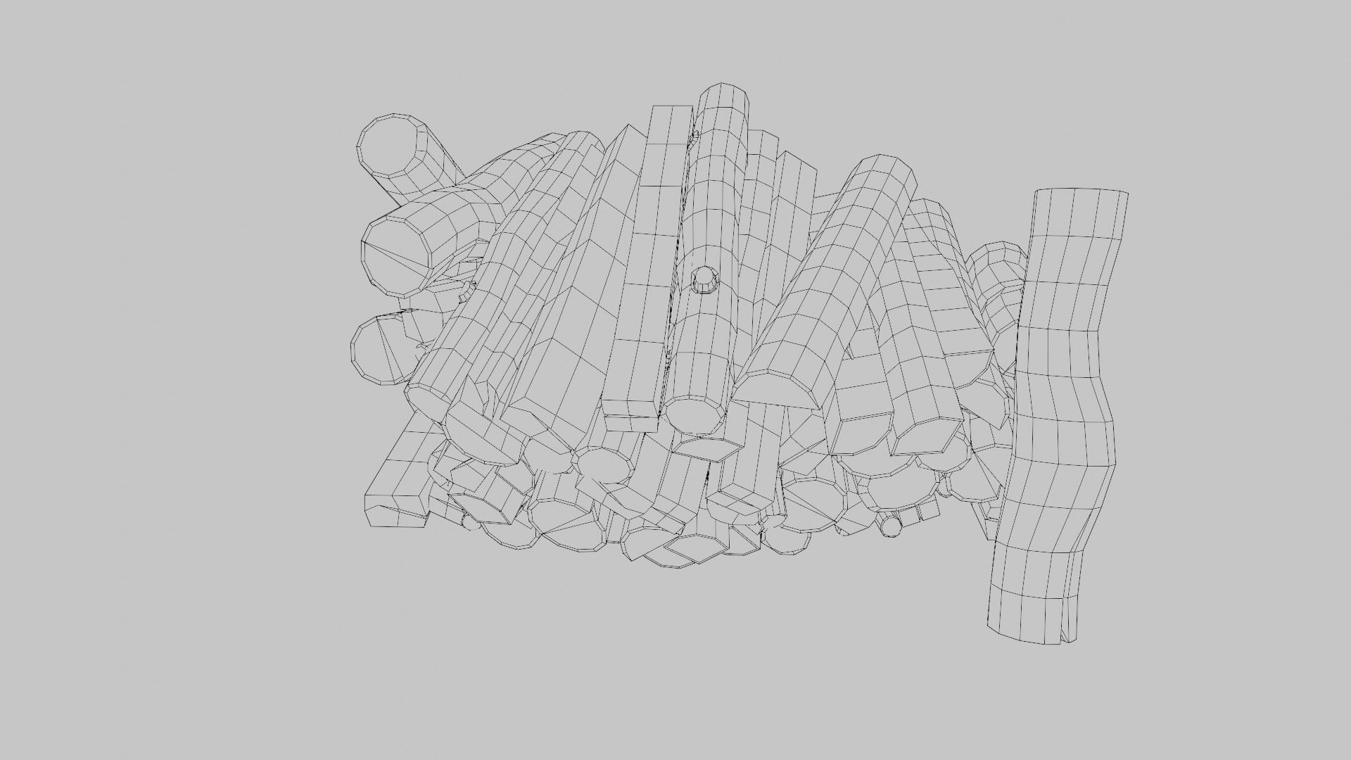 firewood chunks wood blocks with 4k pbr textures Low-poly 3D model_10