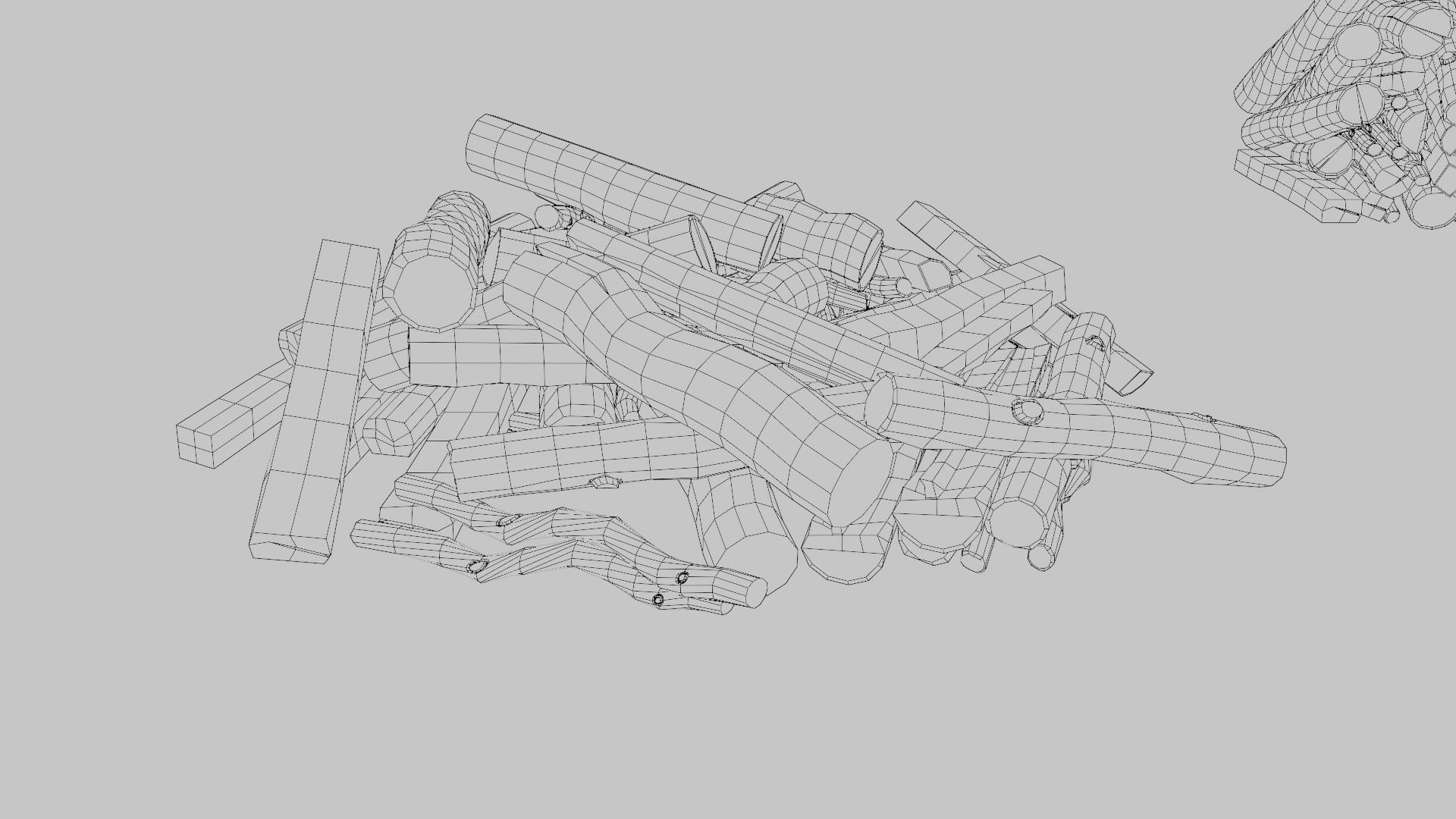 firewood chunks wood blocks with 4k pbr textures Low-poly 3D model_9