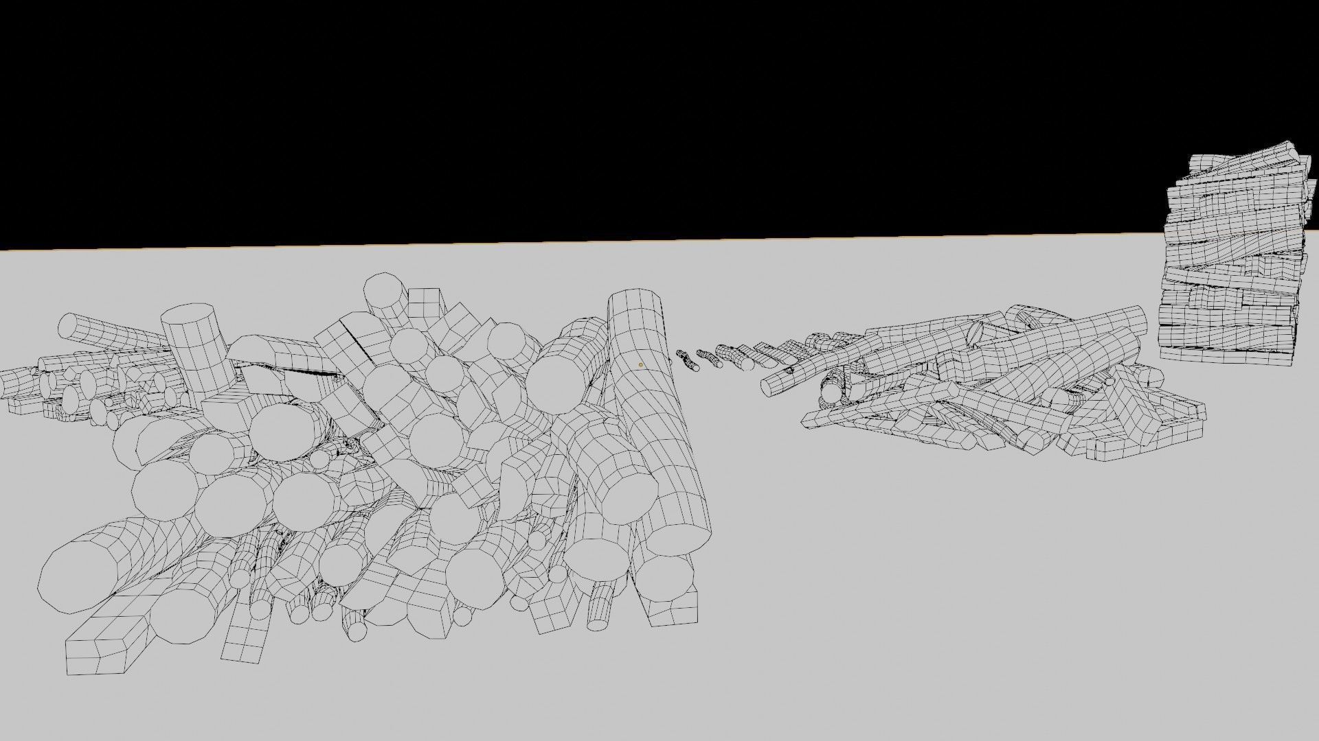 firewood chunks wood blocks with 4k pbr textures Low-poly 3D model_15