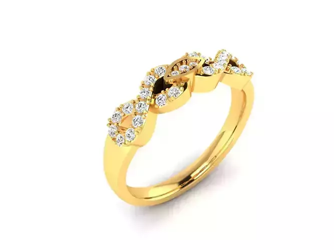 Solitaire Women Engagement Wedding Ring 3D print model