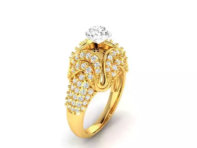 Solitaire Women Engagement Wedding Ring