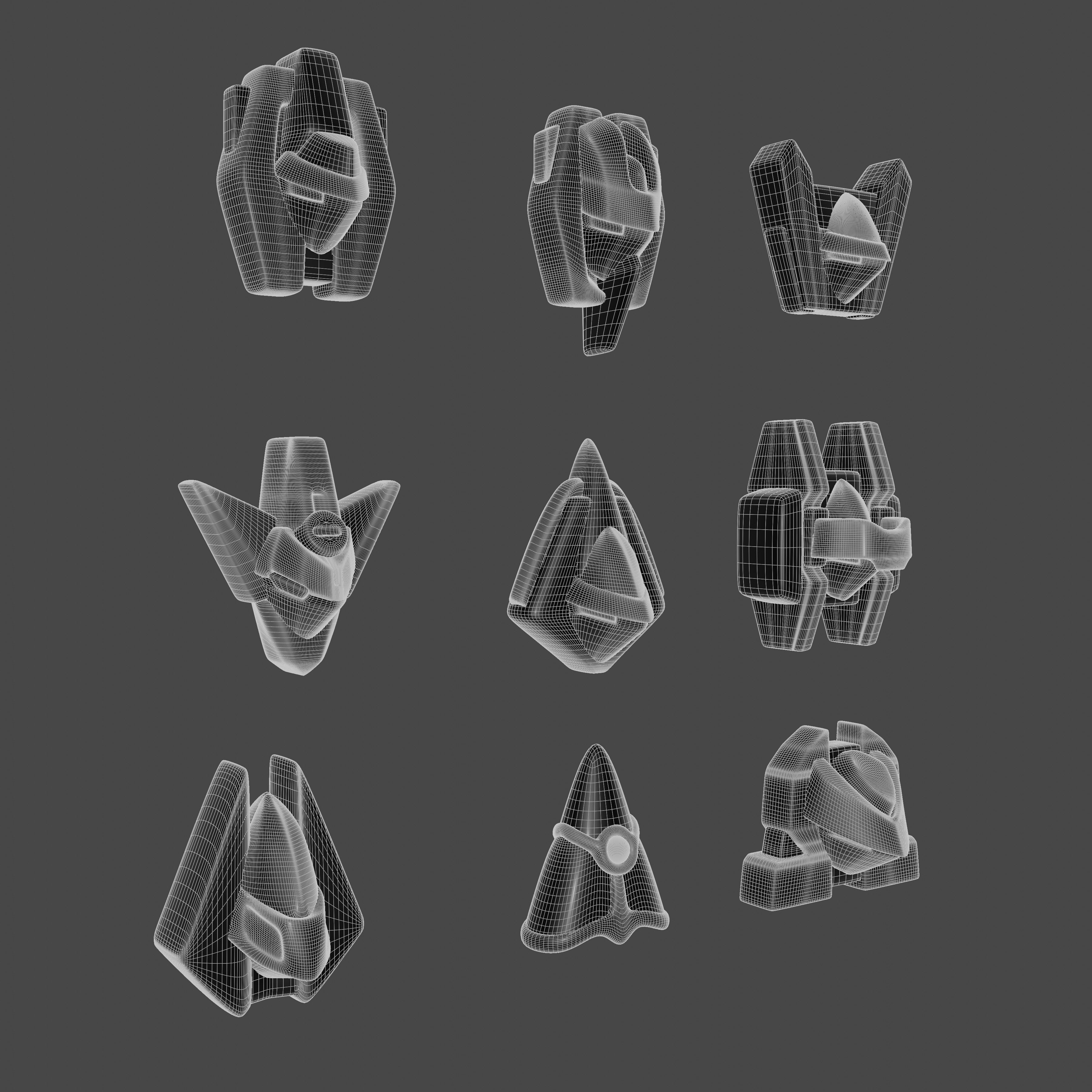 Pack of Biometal  3D print model_4