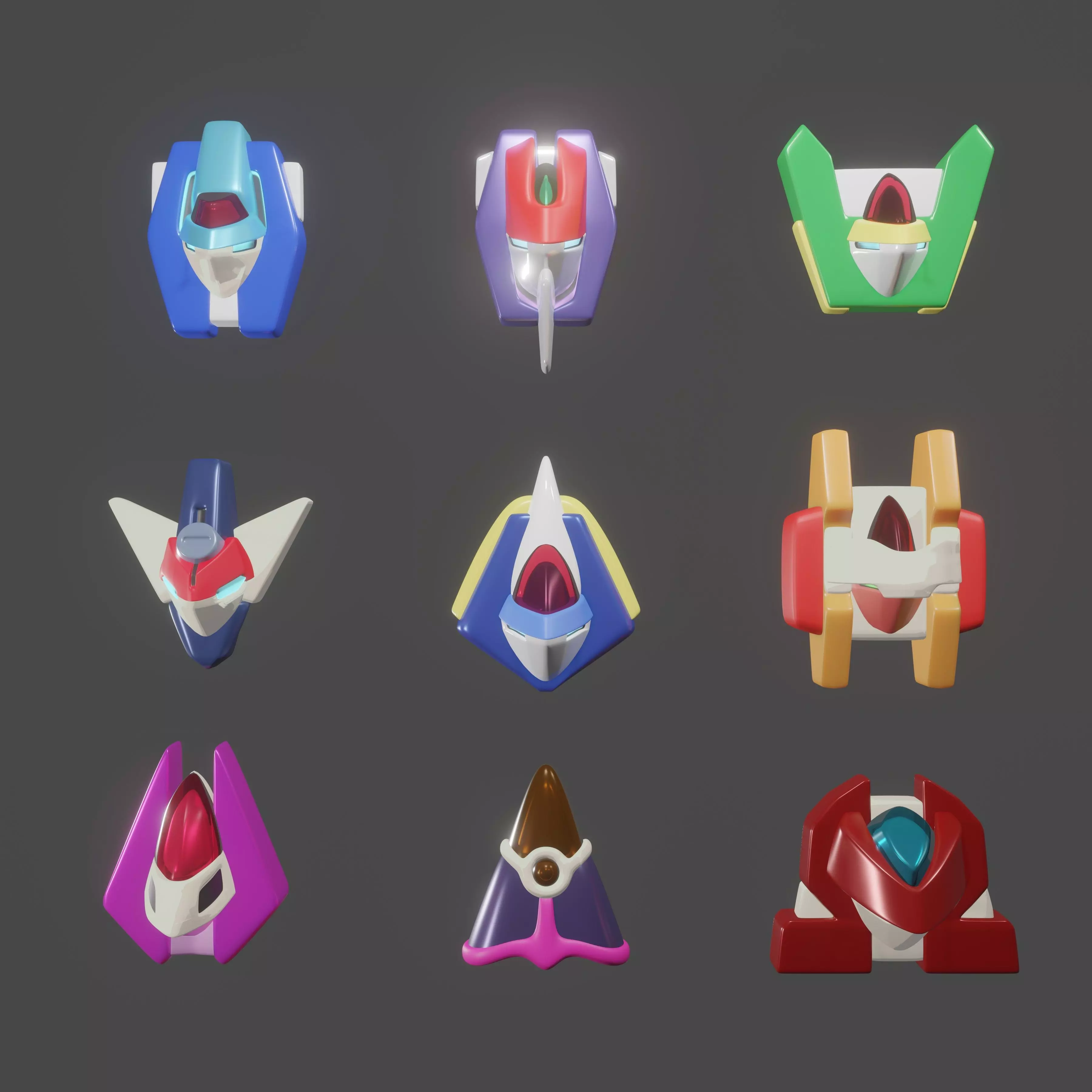 Pack of Biometal  3D print model_0