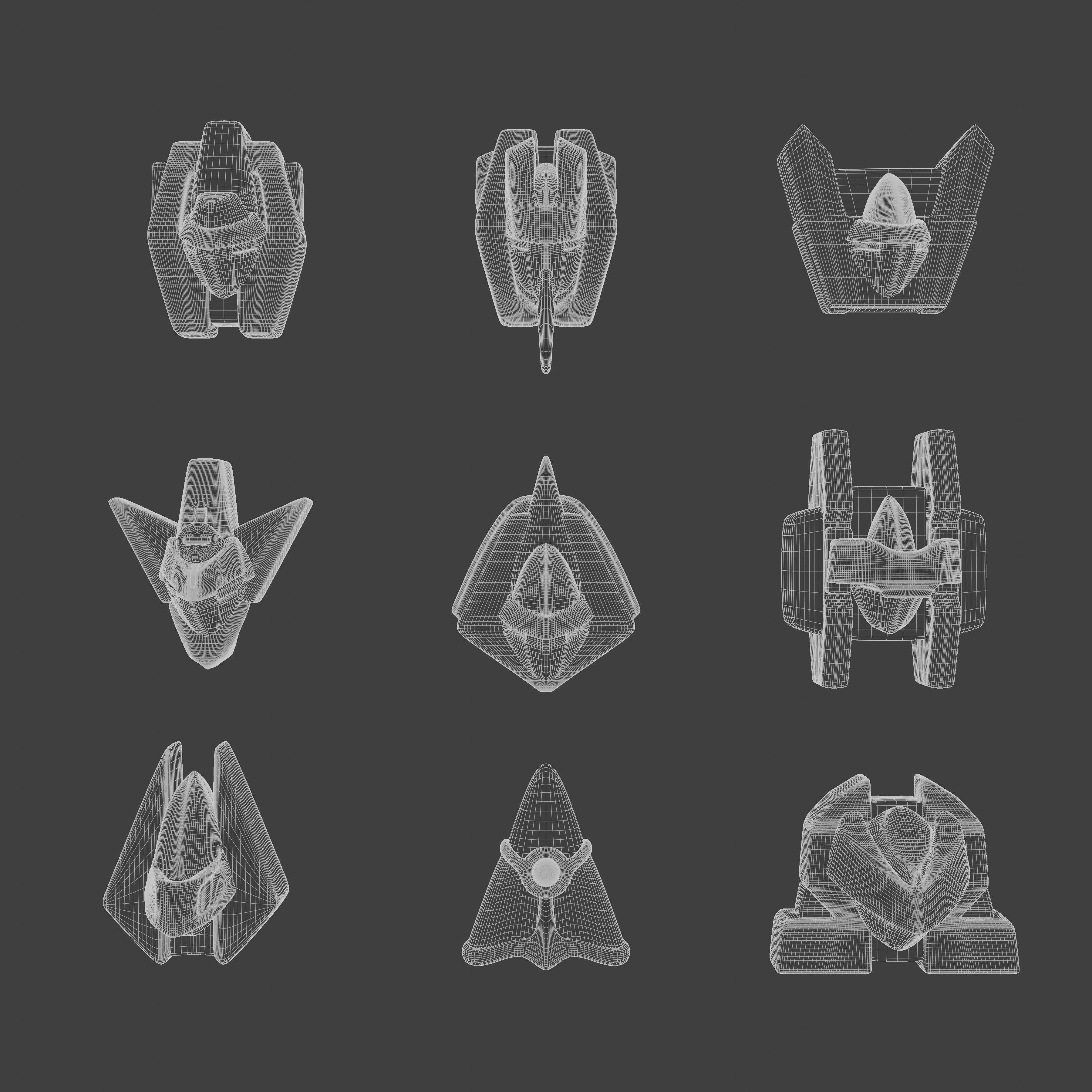 Pack of Biometal  3D print model_3