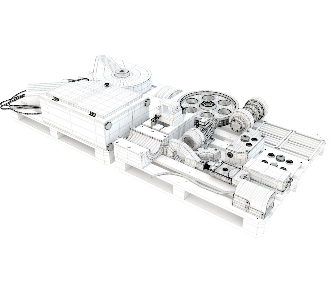 K2118B mechanical press - Collection for industrial interior two 3D model_59