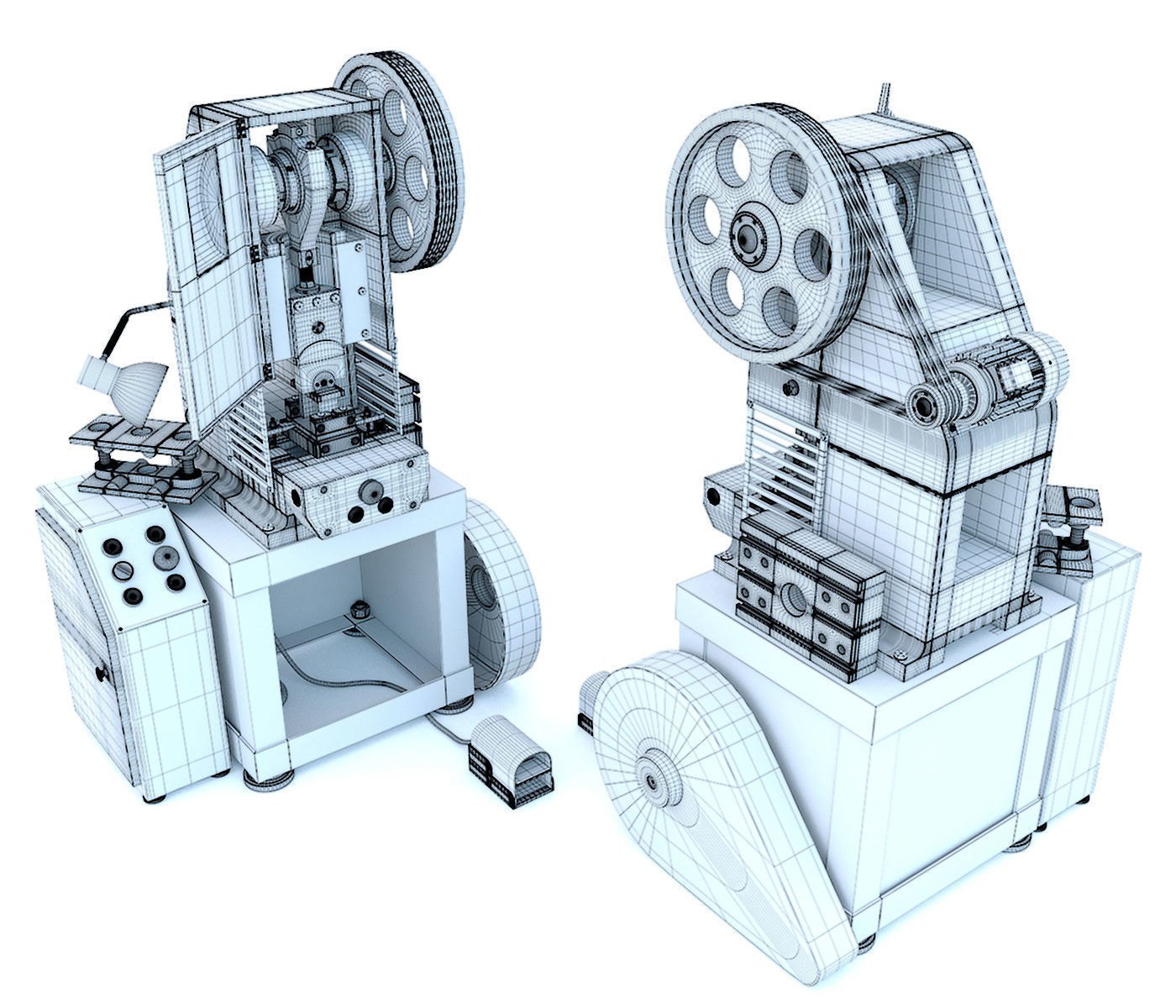 K2118B mechanical press - Collection for industrial interior two 3D model_49