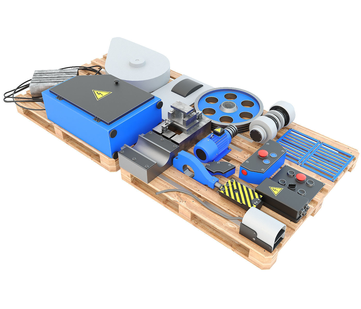 K2118B mechanical press - Collection for industrial interior two 3D model_32