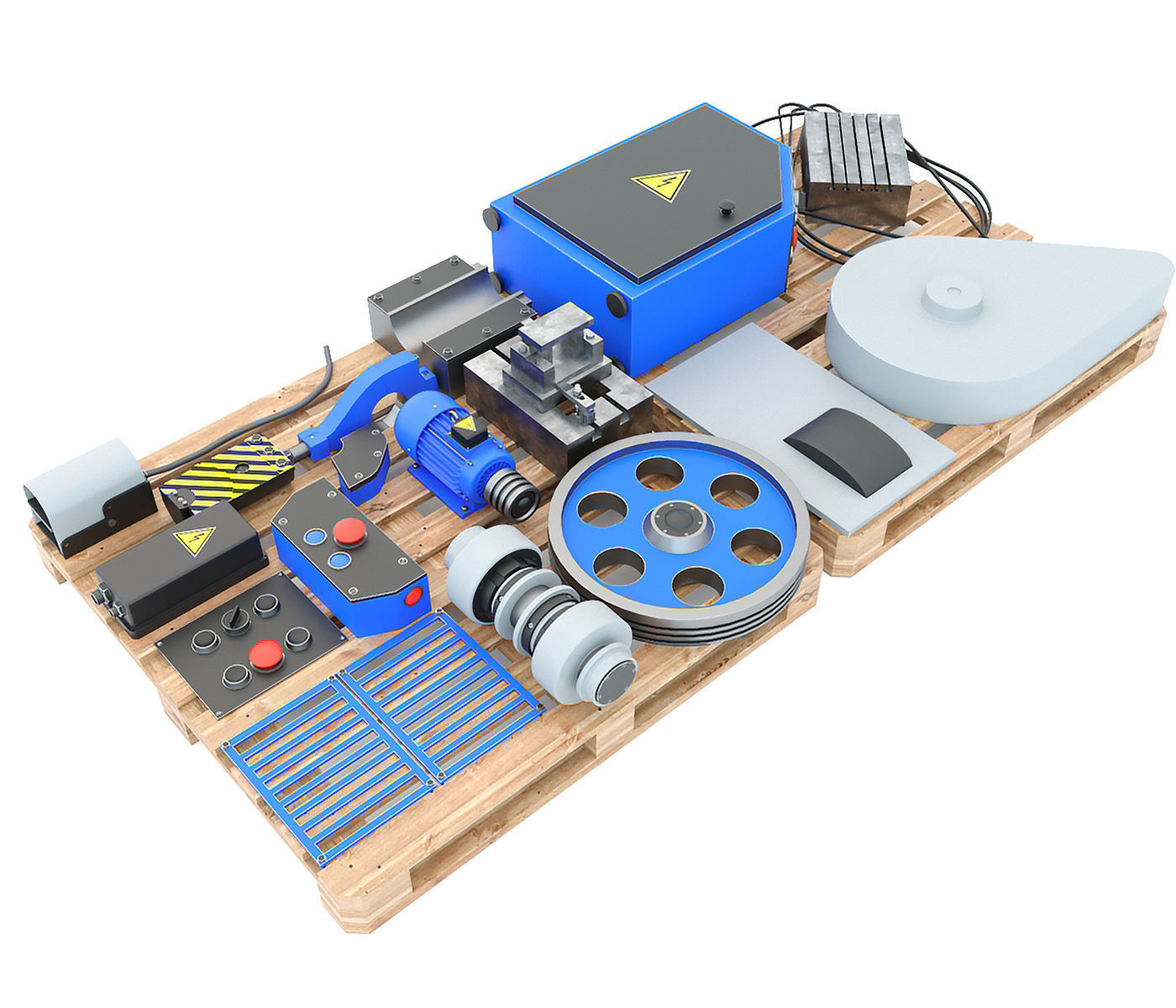 K2118B mechanical press - Collection for industrial interior two 3D model_33