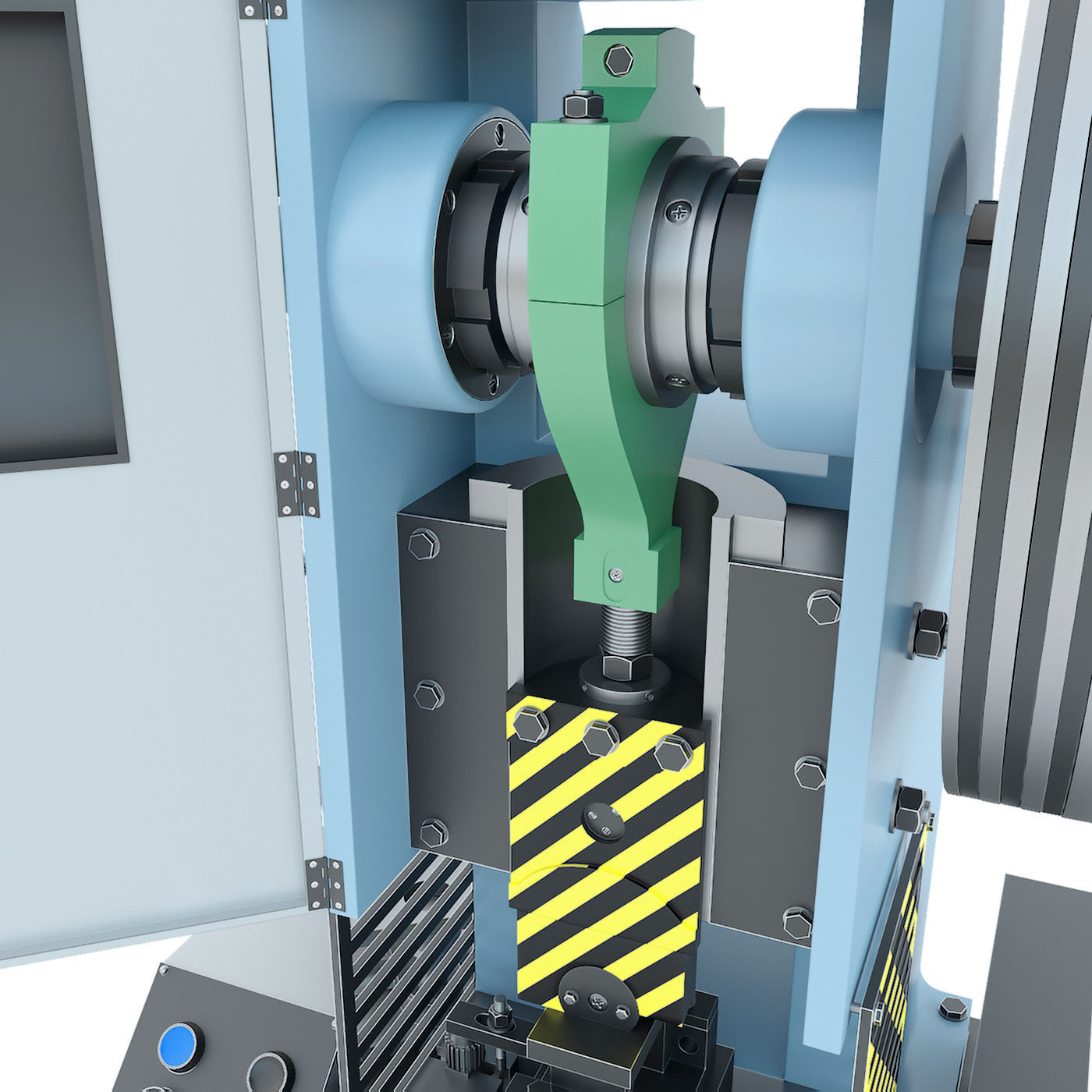 K2118B mechanical press - Collection for industrial interior two 3D model_21