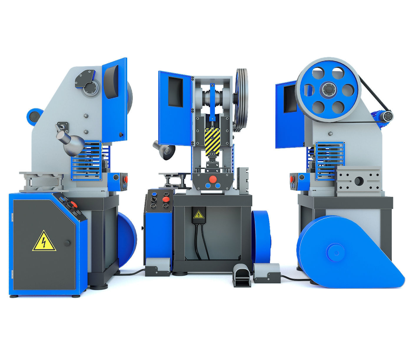 K2118B mechanical press - Collection for industrial interior two 3D model_25