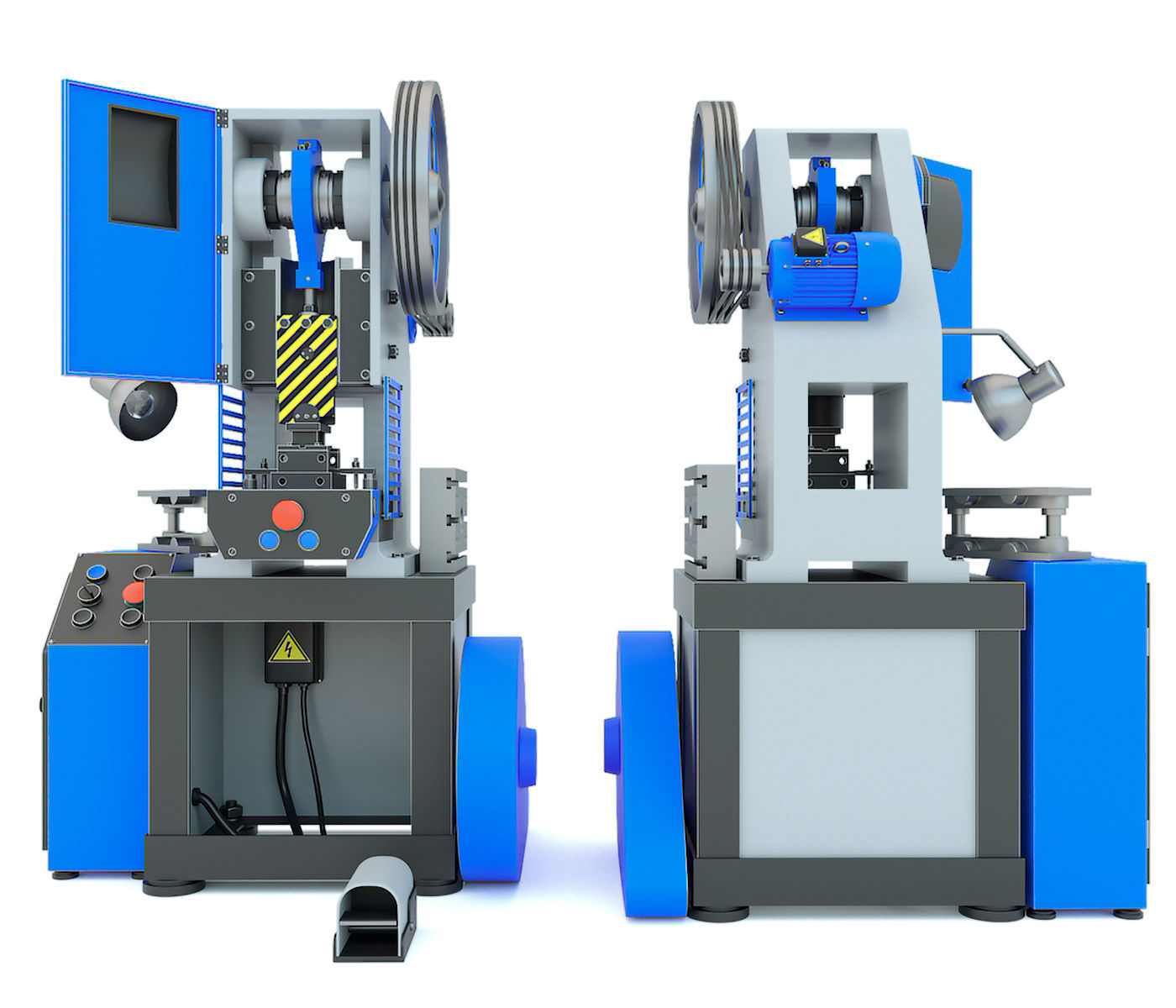 K2118B mechanical press - Collection for industrial interior two 3D model_26