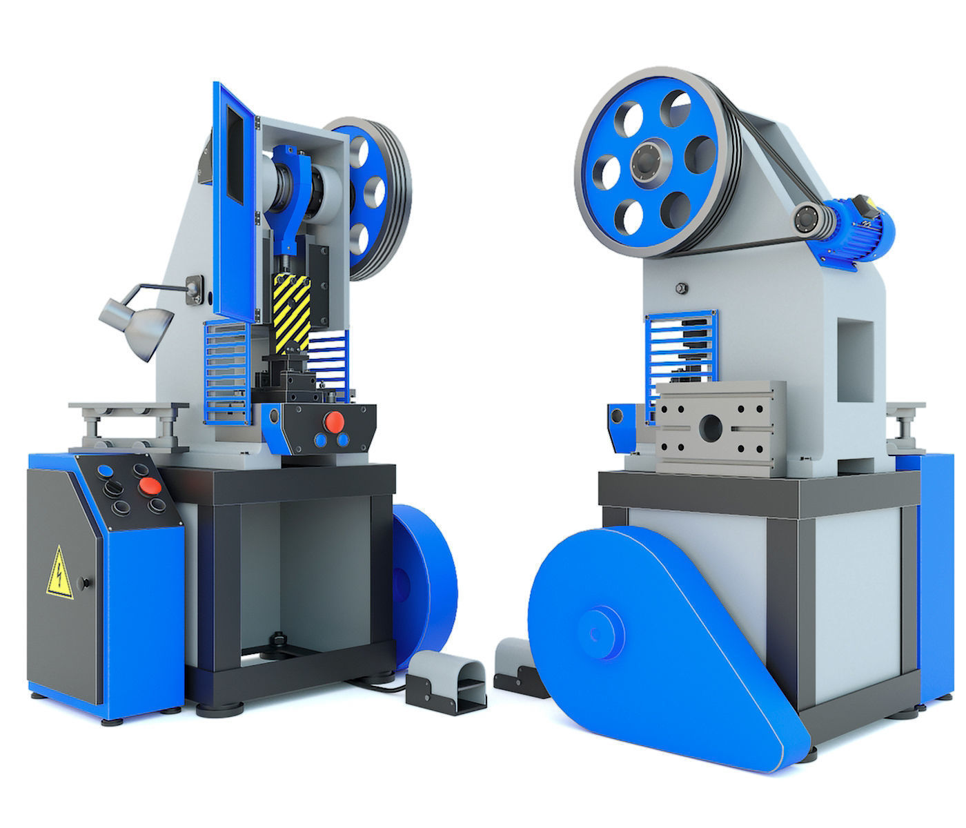 K2118B mechanical press - Collection for industrial interior two 3D model_24