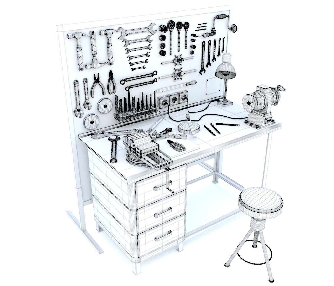 K2118B mechanical press - Collection for industrial interior two 3D model_51