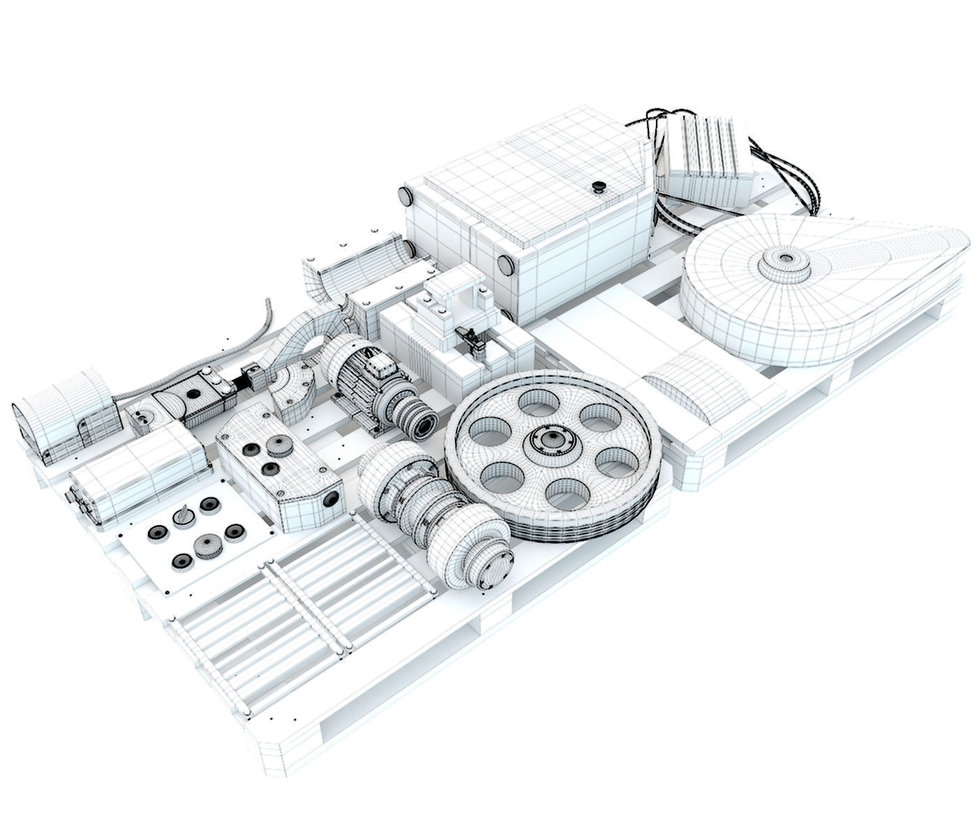 K2118B mechanical press - Collection for industrial interior two 3D model_60
