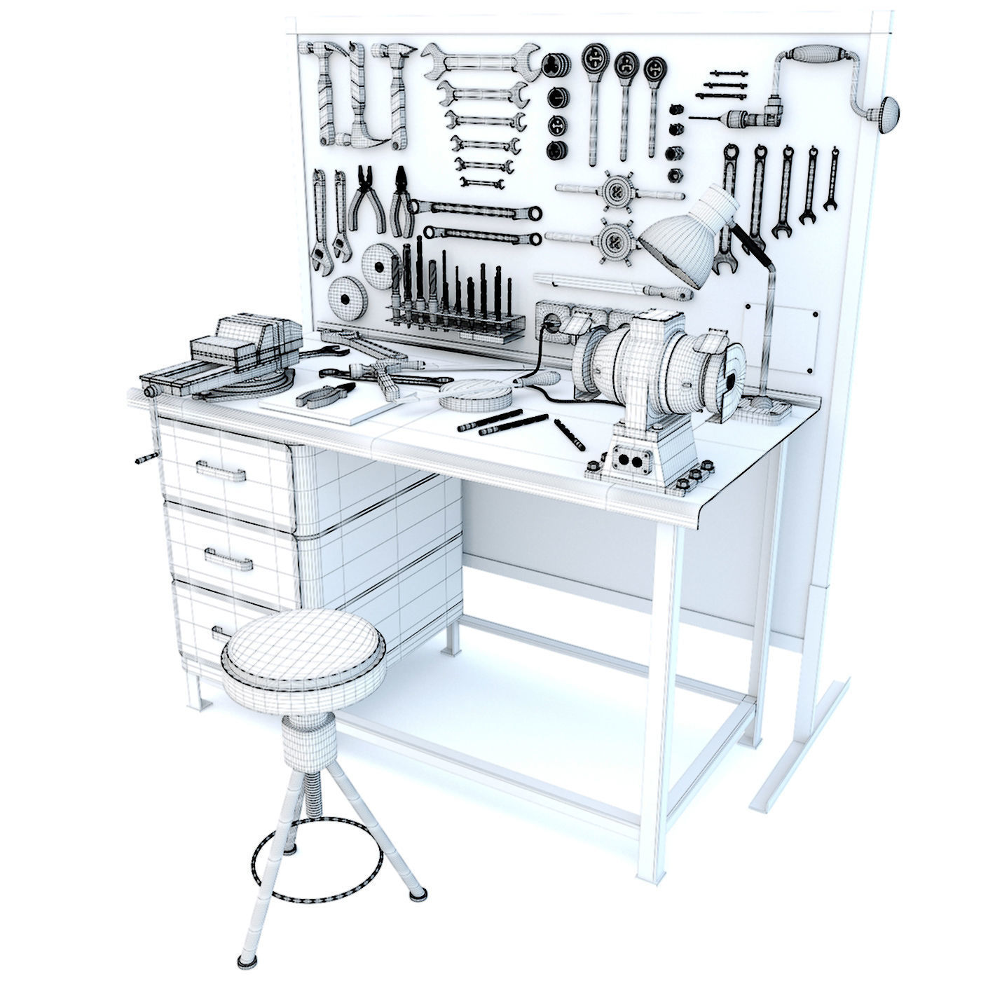 K2118B mechanical press - Collection for industrial interior two 3D model_52