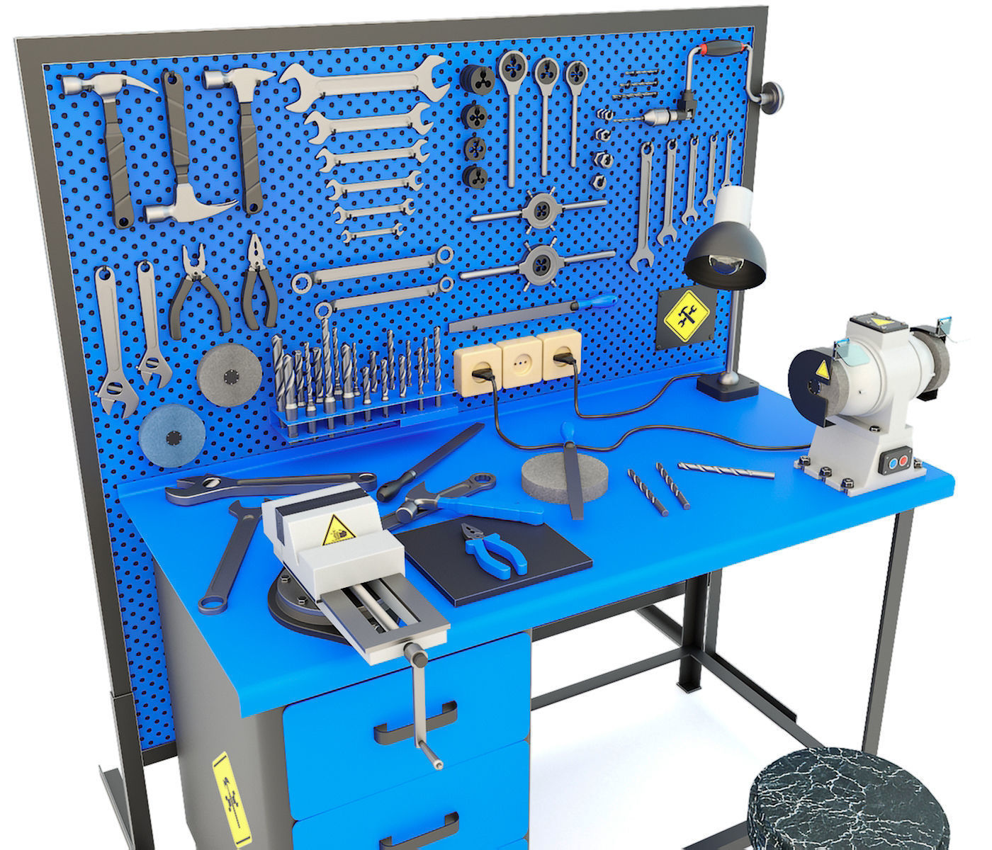 K2118B mechanical press - Collection for industrial interior two 3D model_28