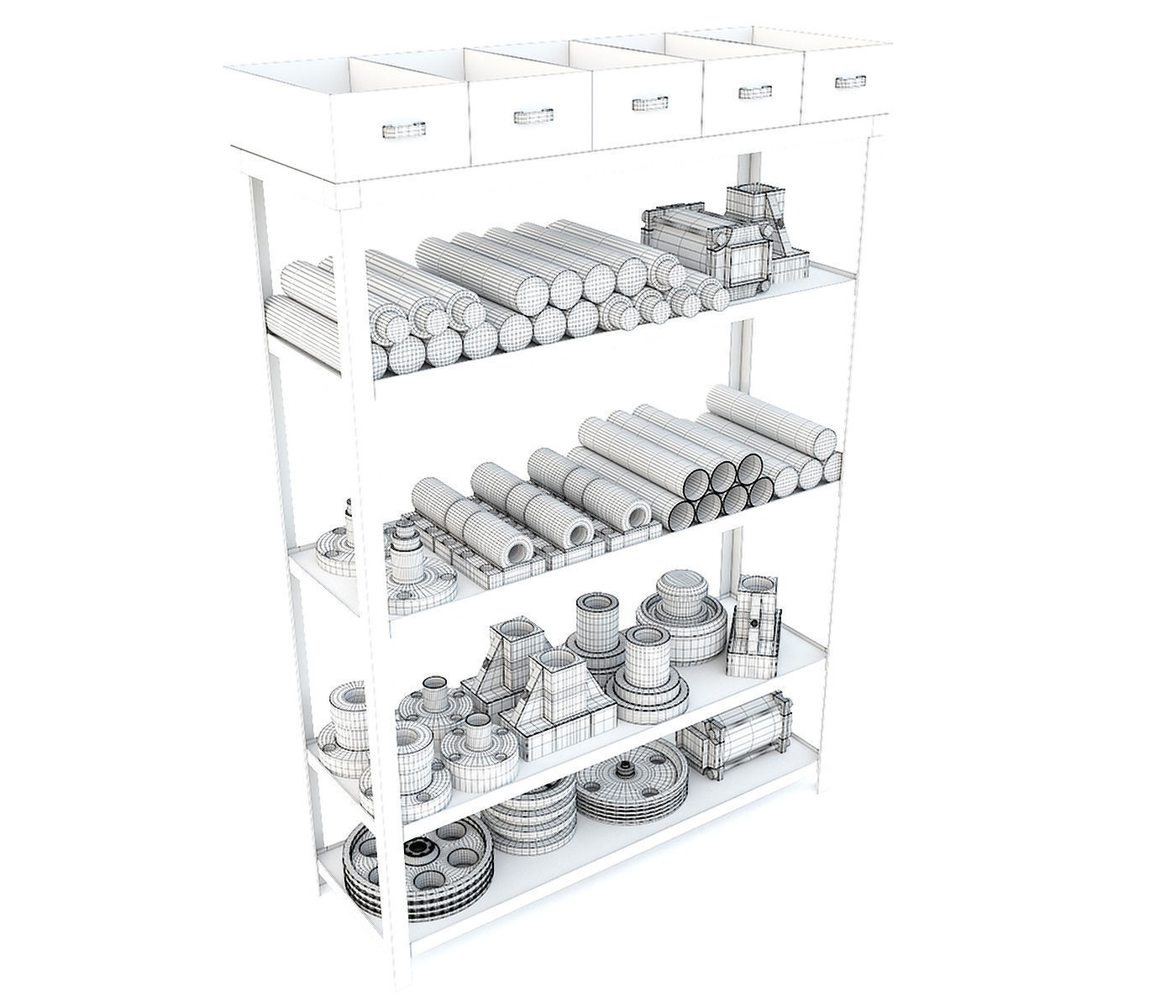 K2118B mechanical press - Collection for industrial interior two 3D model_64