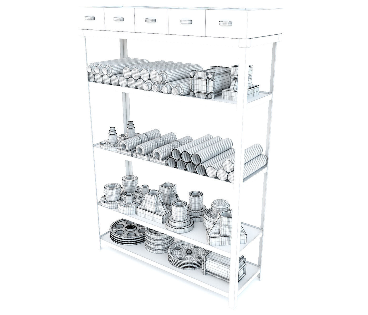 K2118B mechanical press - Collection for industrial interior two 3D model_63
