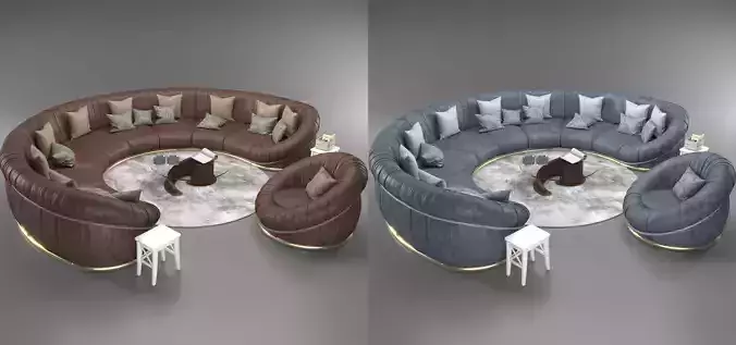 Round Sofa 3D model