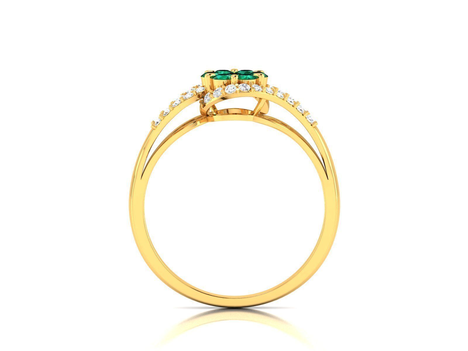 Solitaire Women Wedding Ring 3D print model_10
