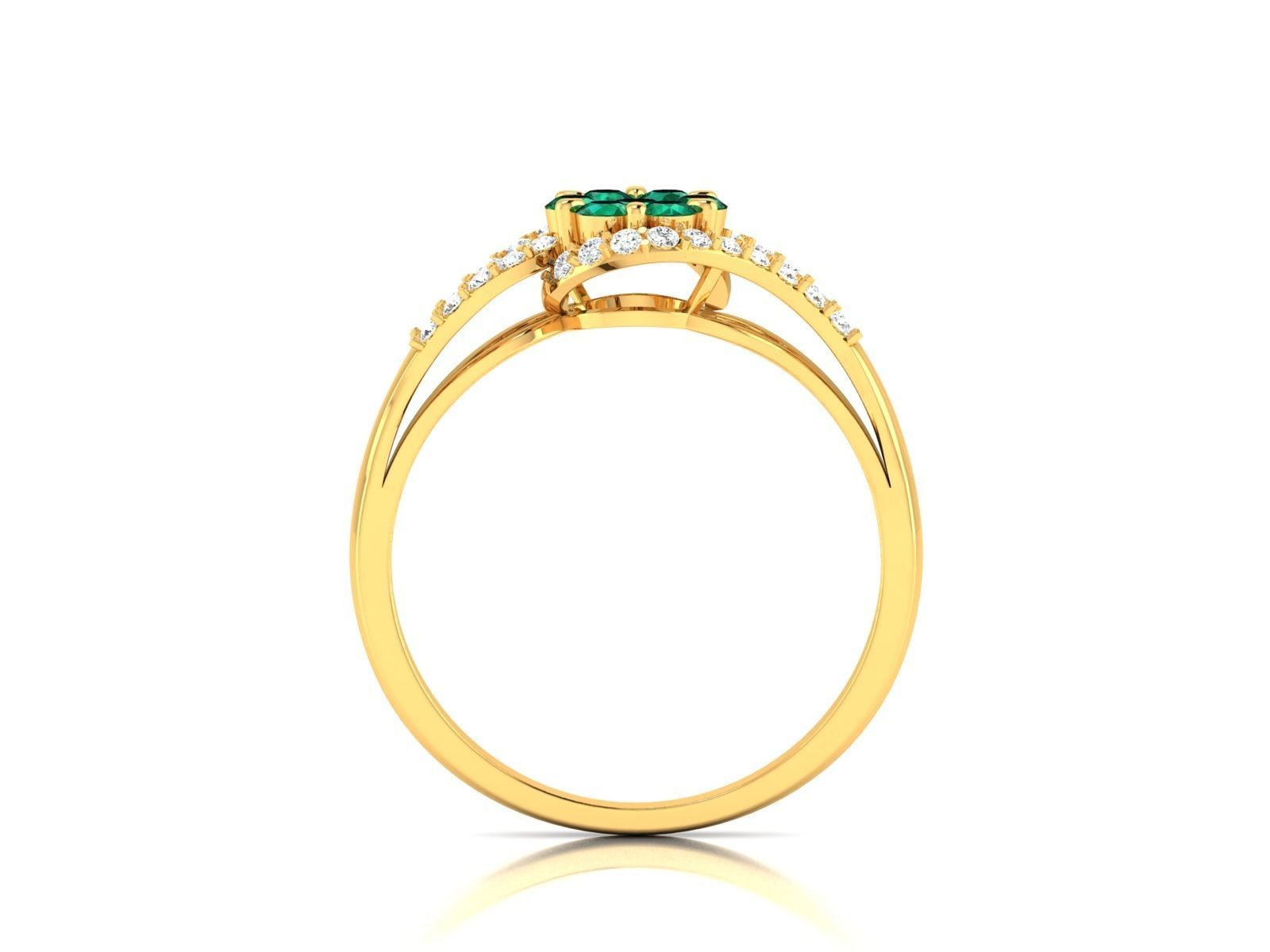 Solitaire Women Wedding Ring 3D print model_11