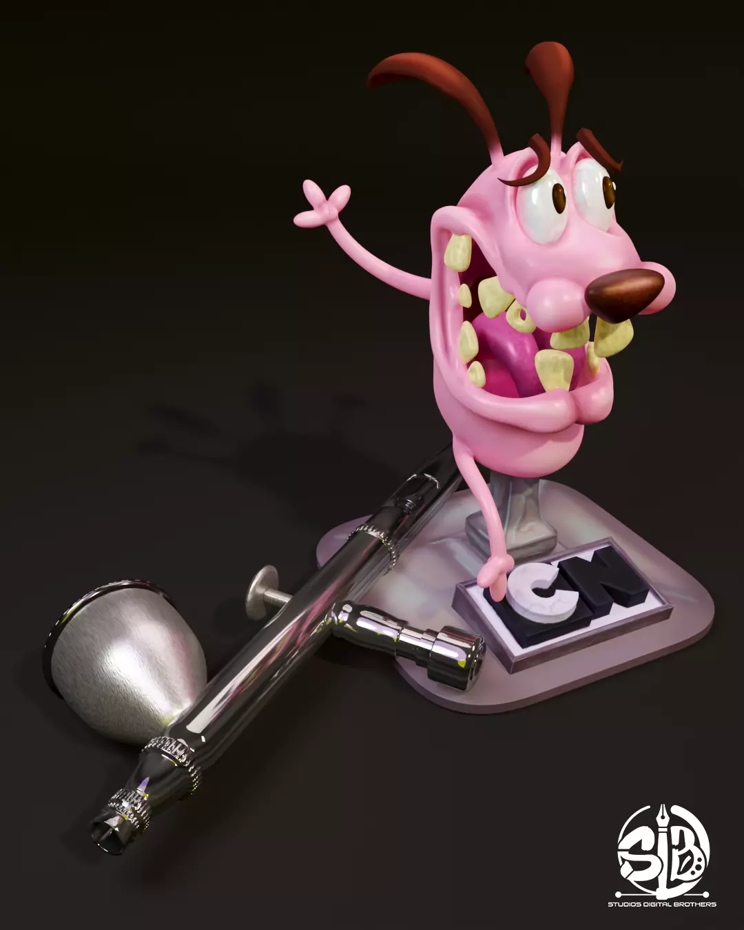 Courage the Cowardly Dog 3D print model 3D print model