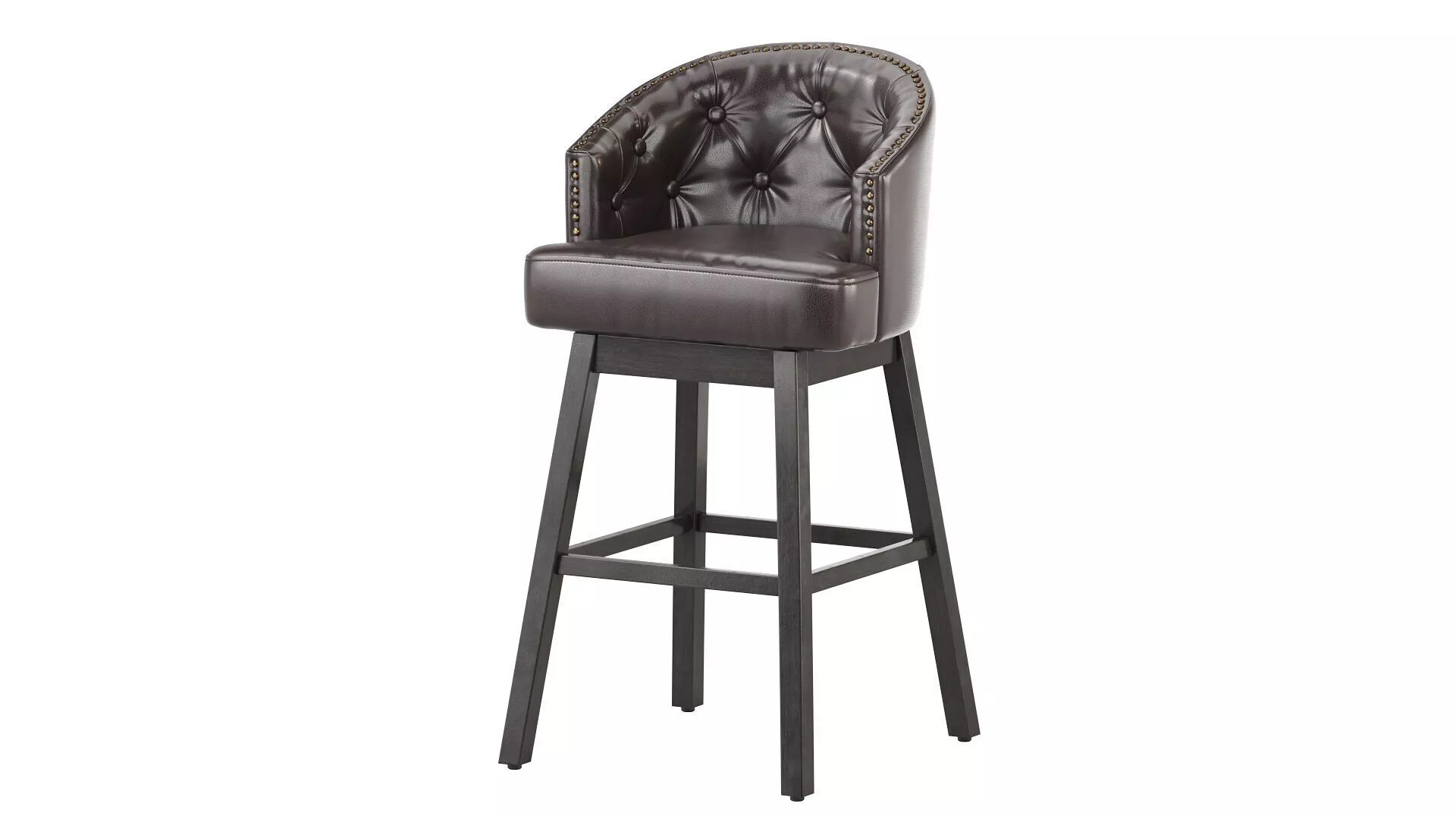 Westman Contemporary Tufted Swivel Barstools 3D model