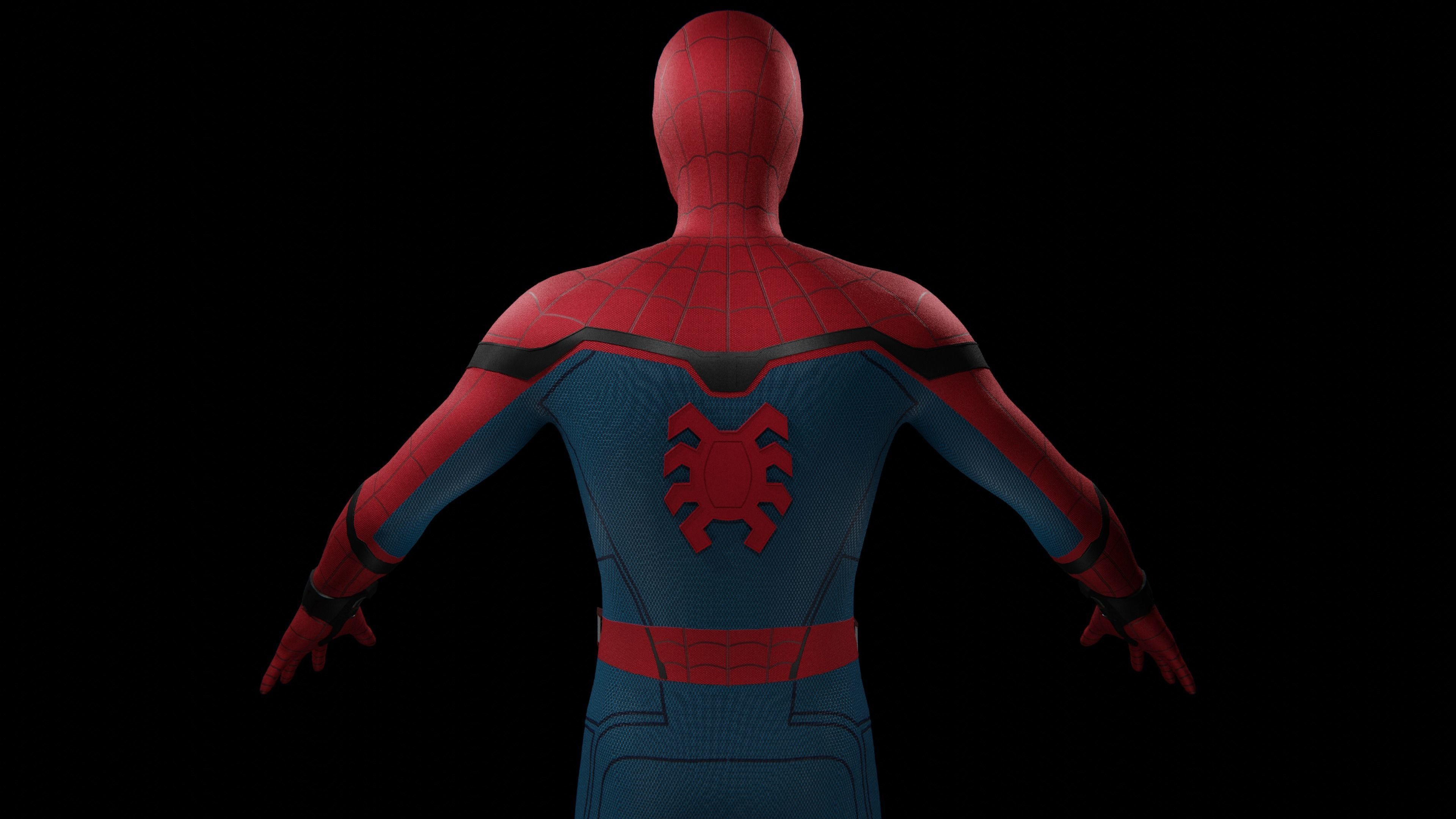 Spider-man Homecoming Stark Tech Suit 3D model Free 3D model_4