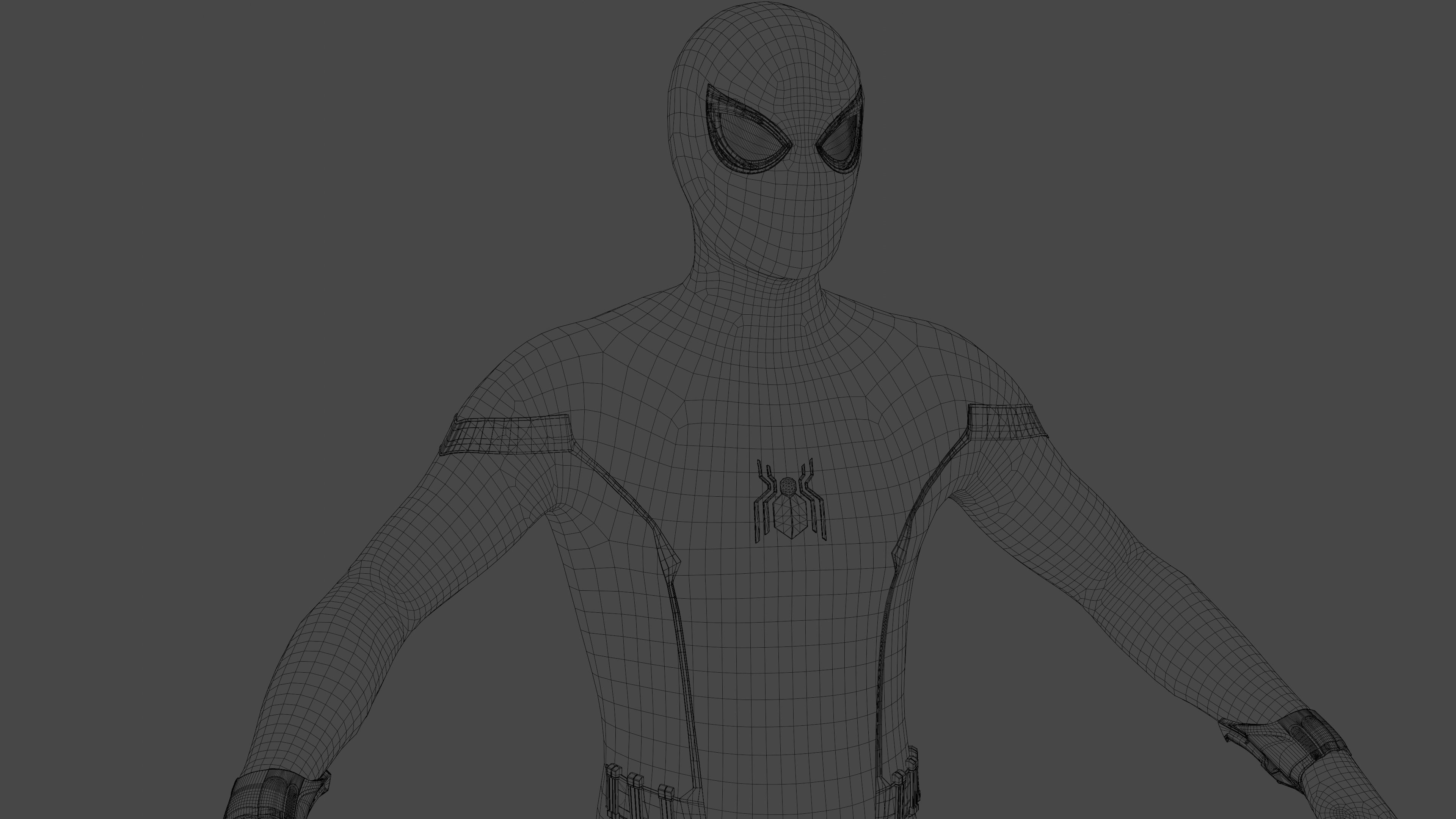 Spider-man Homecoming Stark Tech Suit 3D model Free 3D model_9