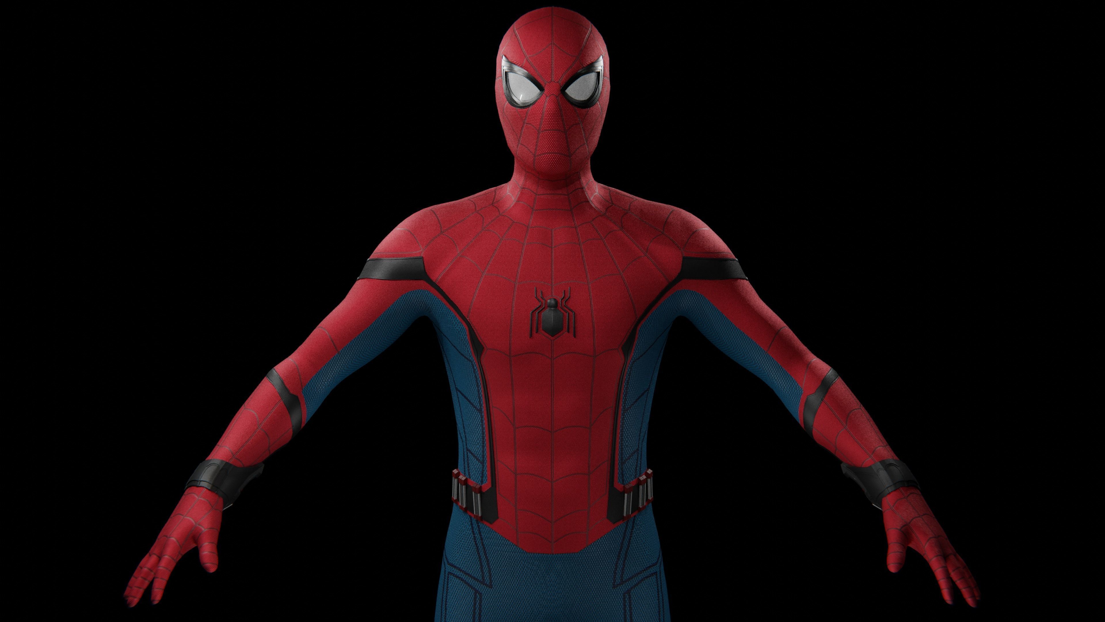 Spider-man Homecoming Stark Tech Suit 3D model Free 3D model_2
