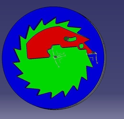 Clicket for mechanism retractor of seatbelt 3D model