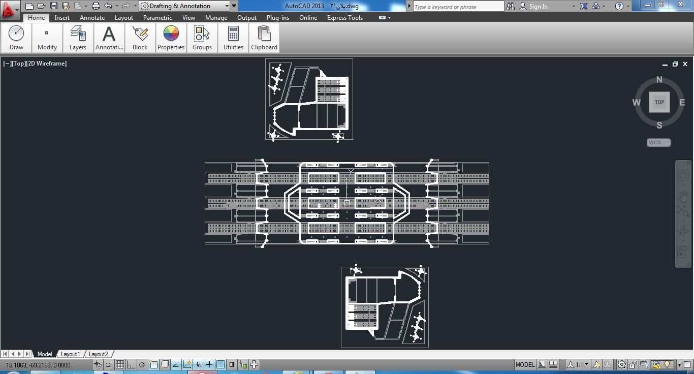 Sketchup Terminal A9 Project SKP DWG PIC 3D model_6