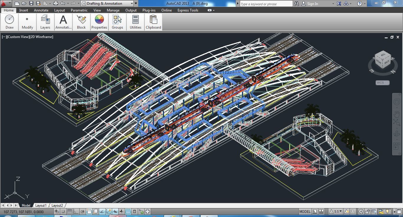 Sketchup Terminal A9 Project SKP DWG PIC 3D model_17